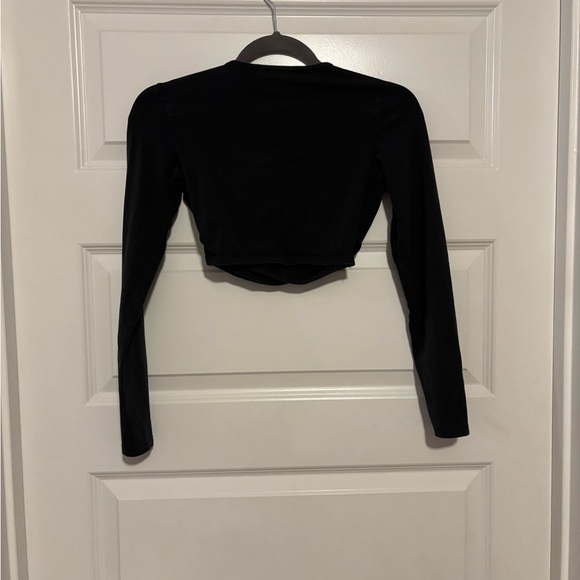 Urban Outfitters Black Long Sleeve Women's Crop Top - Picture 4 of 7